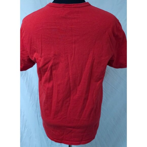 Champion Mens Large Red Short Sleeve Crew Neck Spell Out Embroidered T-Shirt - Picture 8 of 12